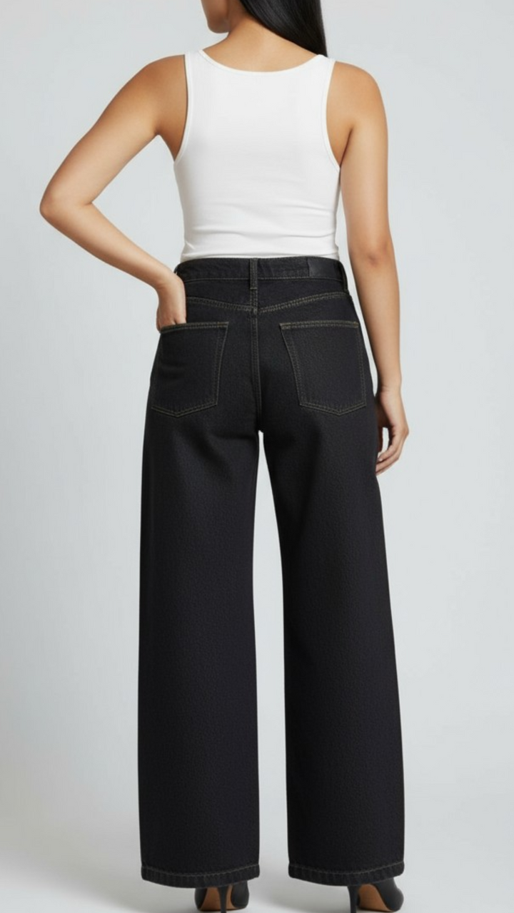 Gabriella / Black- Wide-Leg