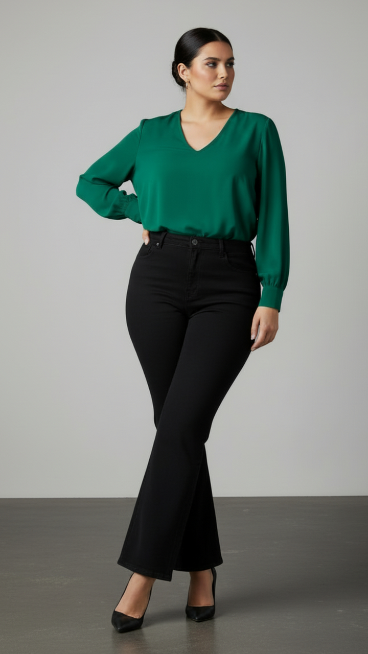 Sandra / Black Straight-Leg