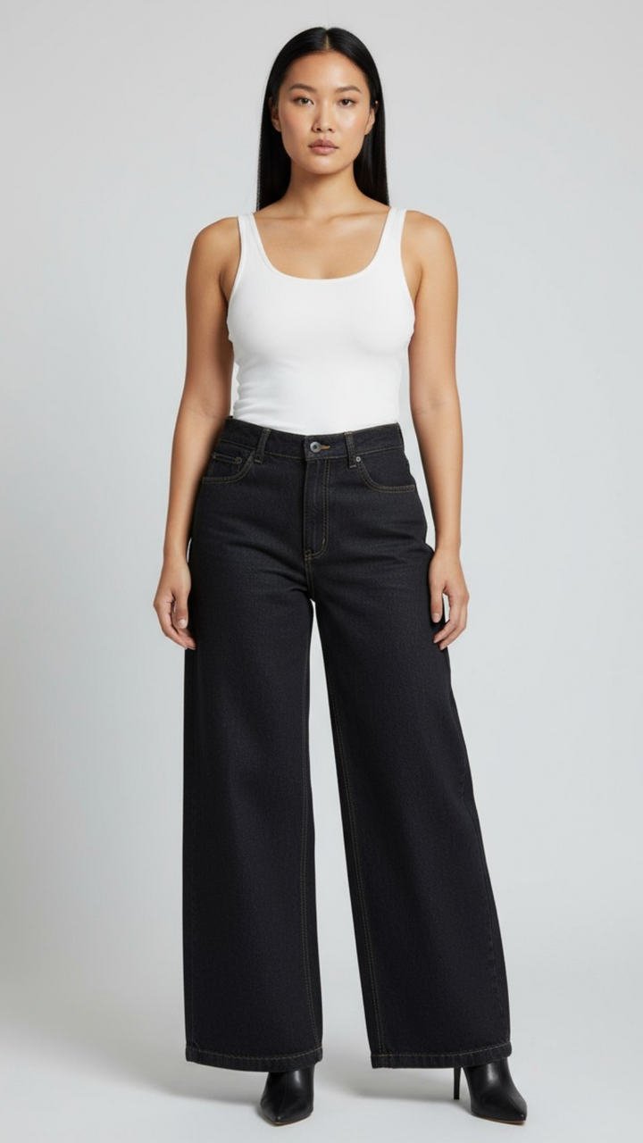 Gabriella / Black- Wide-Leg