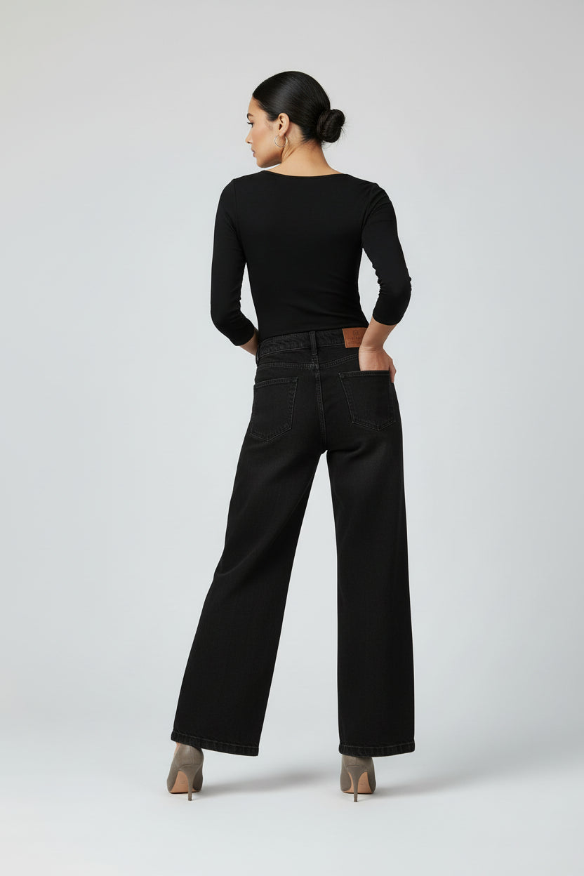 Gabriella / Black- Wide-Leg