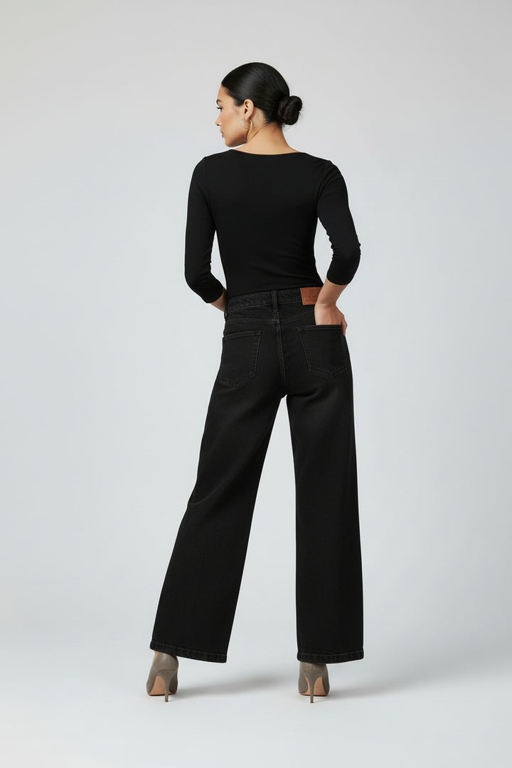 Gabriella / Black- Wide-Leg