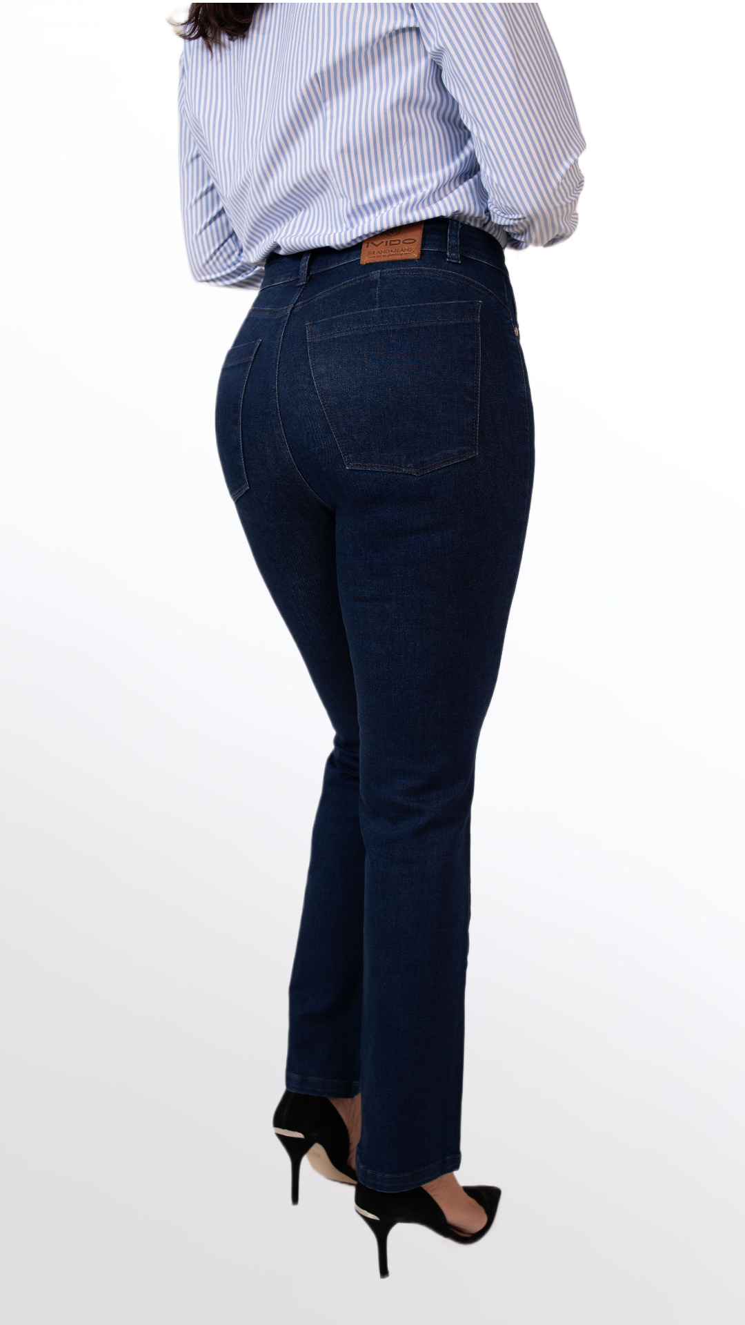 Isabel- Blue Straight Leg Jeans