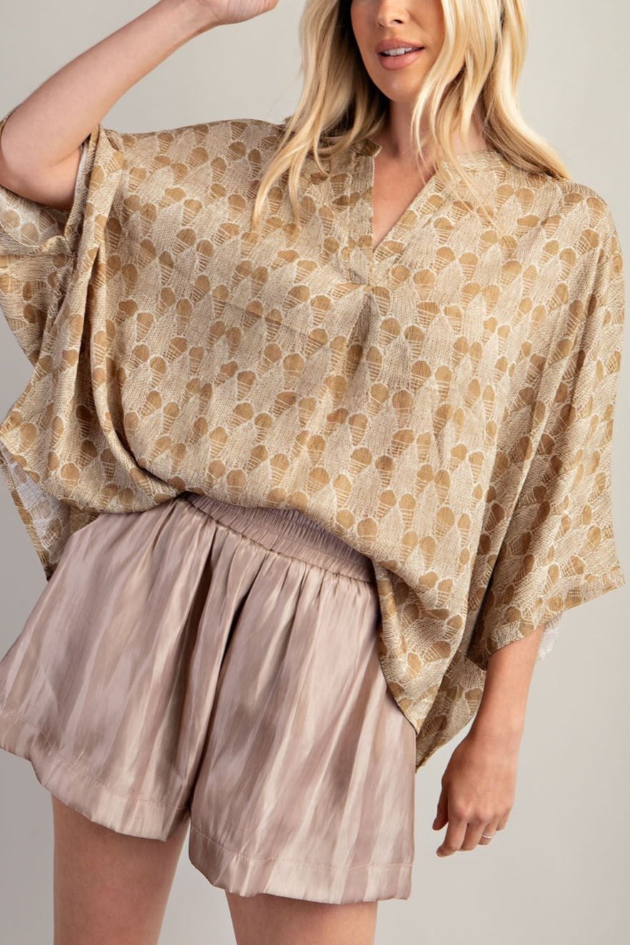 V-Neck Loose Blouse