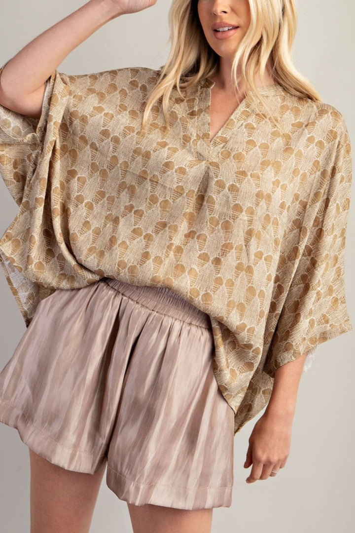 V-Neck Loose Blouse