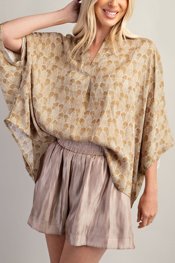 V-Neck Loose Blouse