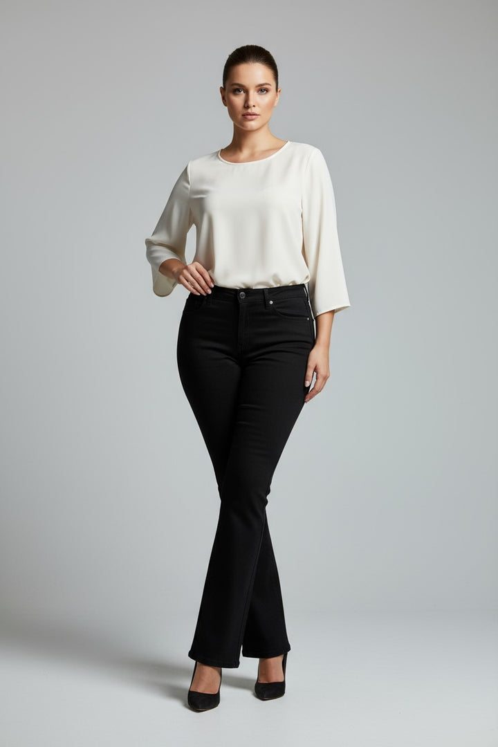 Sandra / Black Straight-Leg