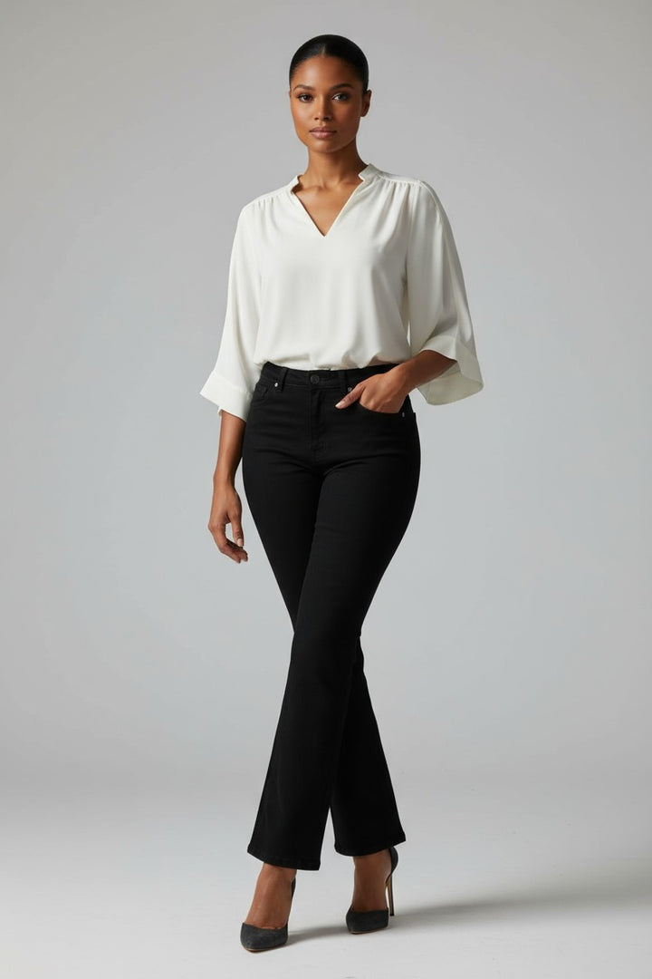 Sandra / Black Straight-Leg