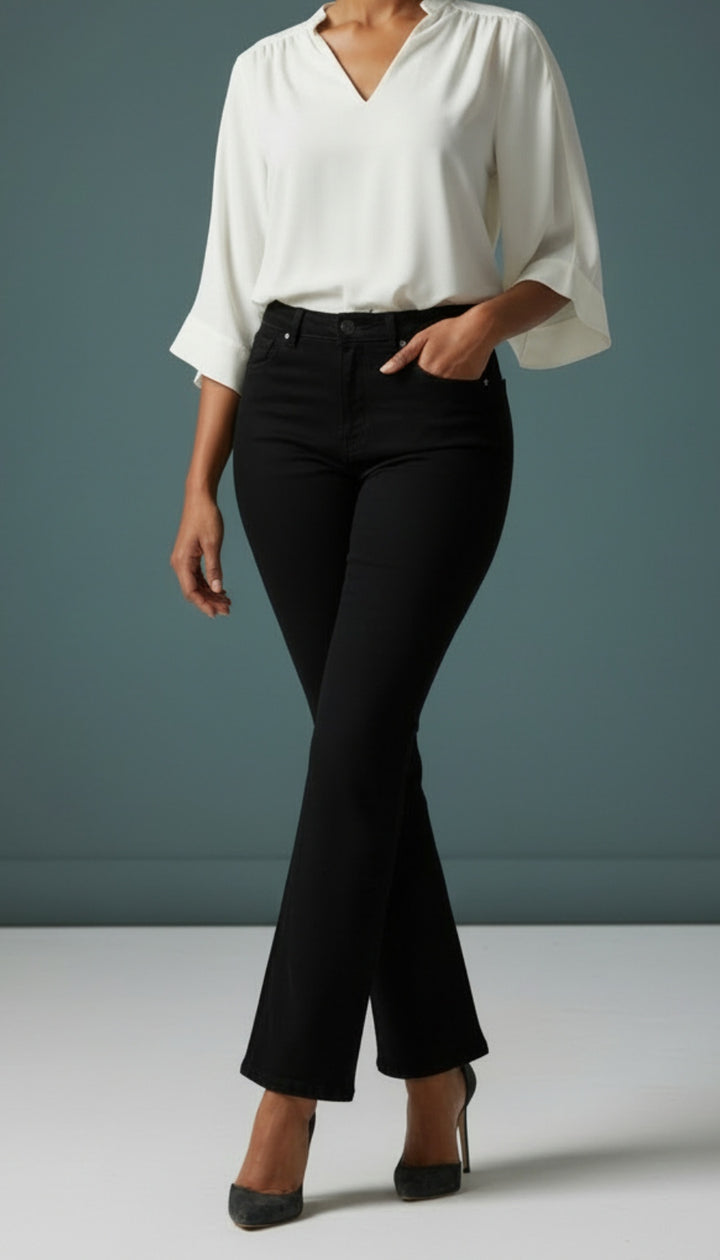 Sandra / Black Straight-Leg