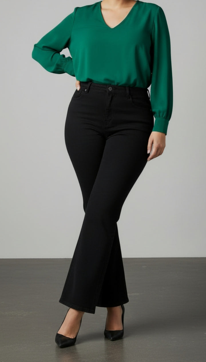 Sandra / Black Straight-Leg